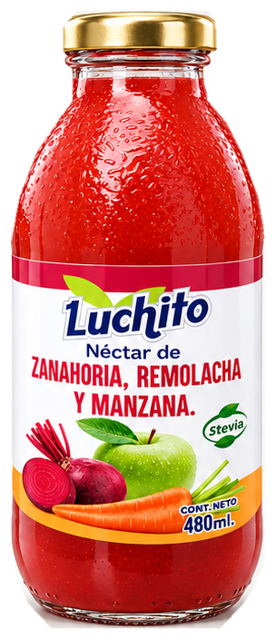 Néctar de zanahoria, remolacha y manzana Luchito